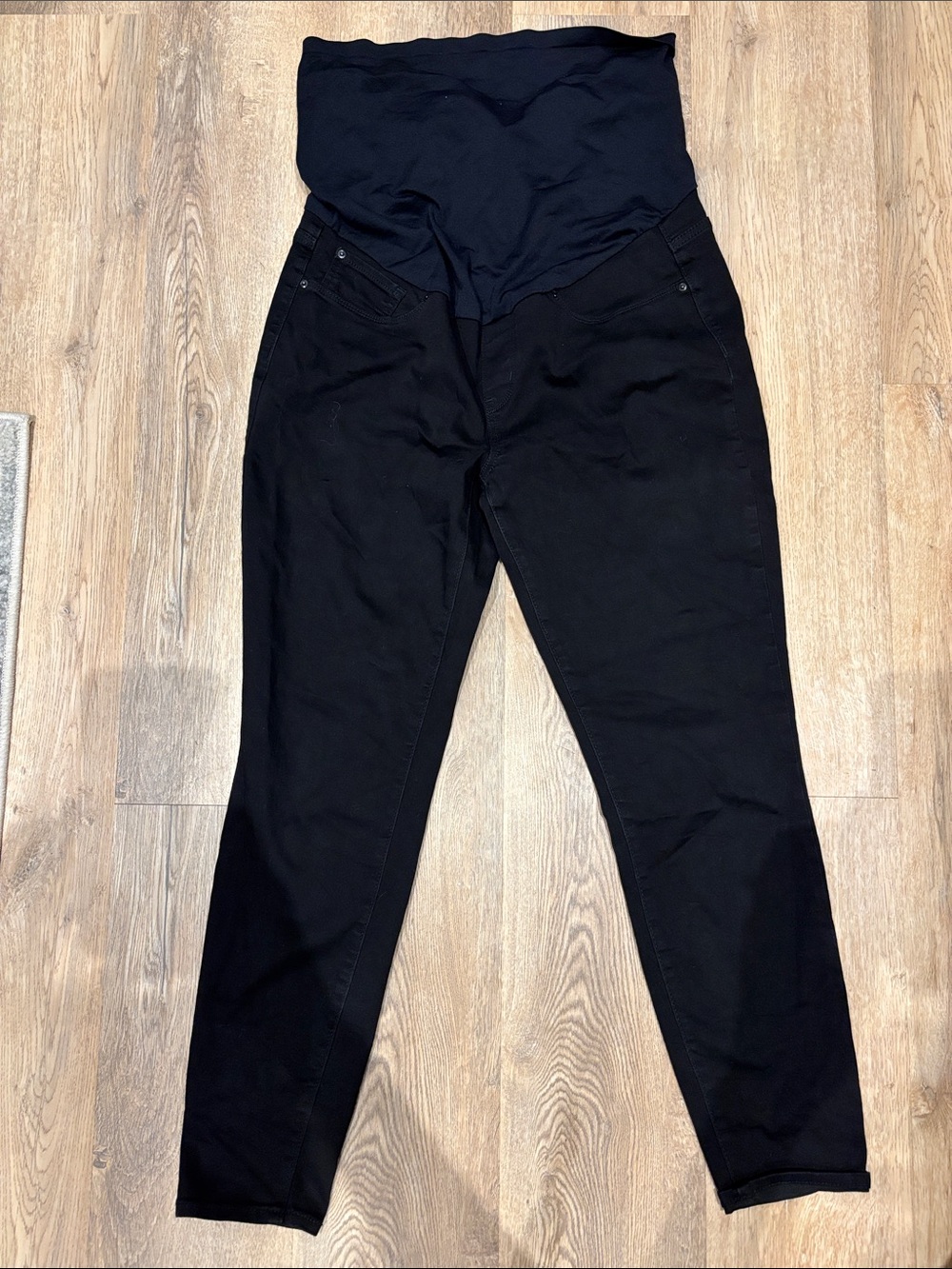 Signature by Levi Strauss Black Maternity Jeggings with Overbump Panel